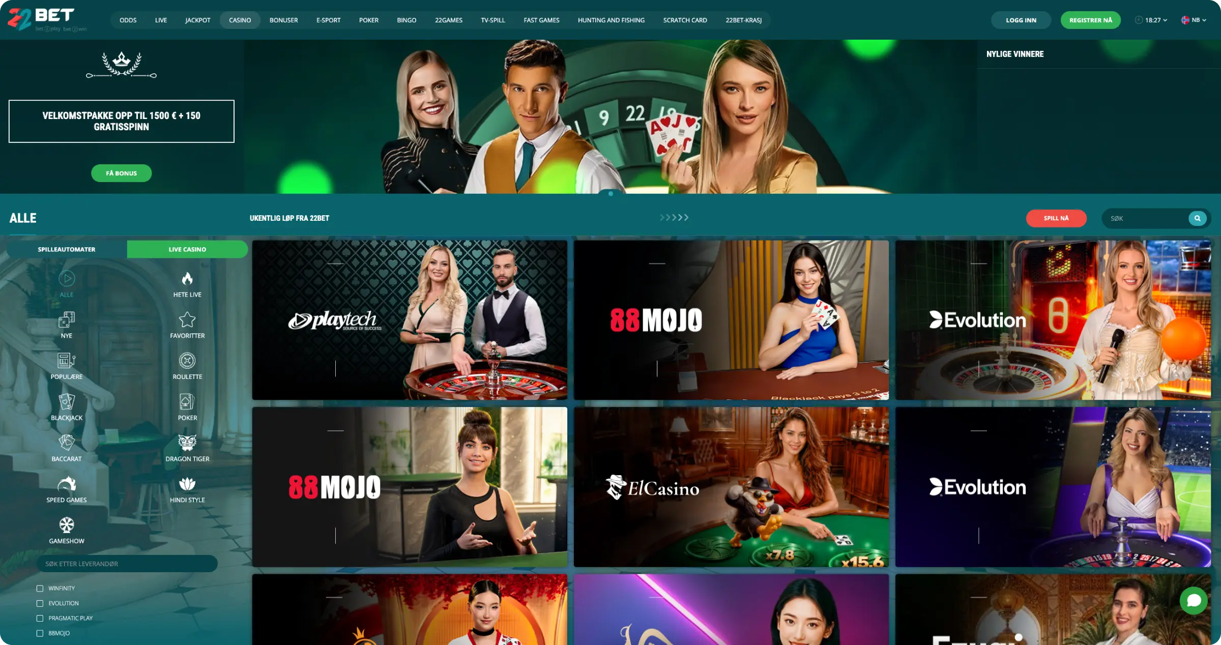 22Bet casino