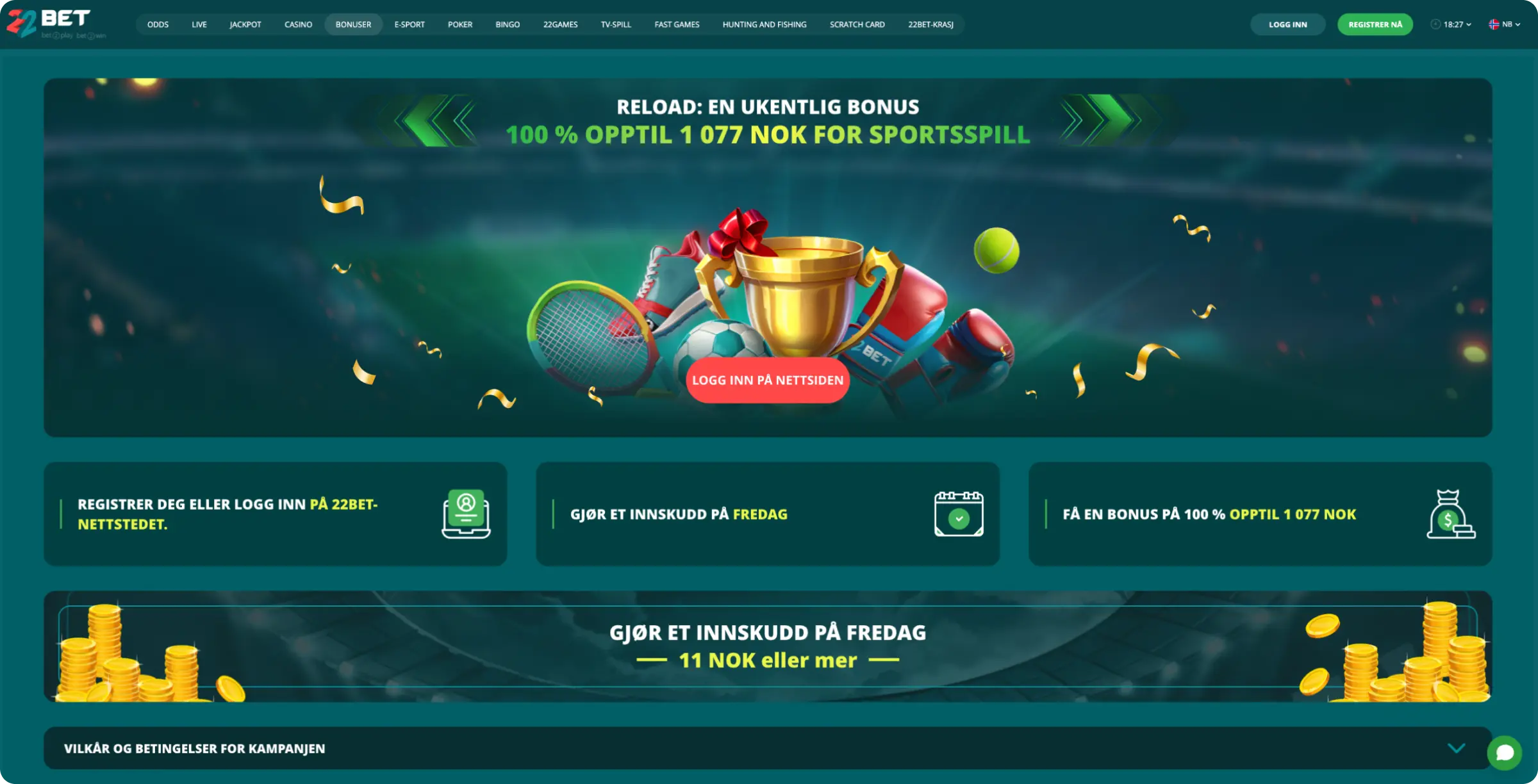 22Bet Bookmaker